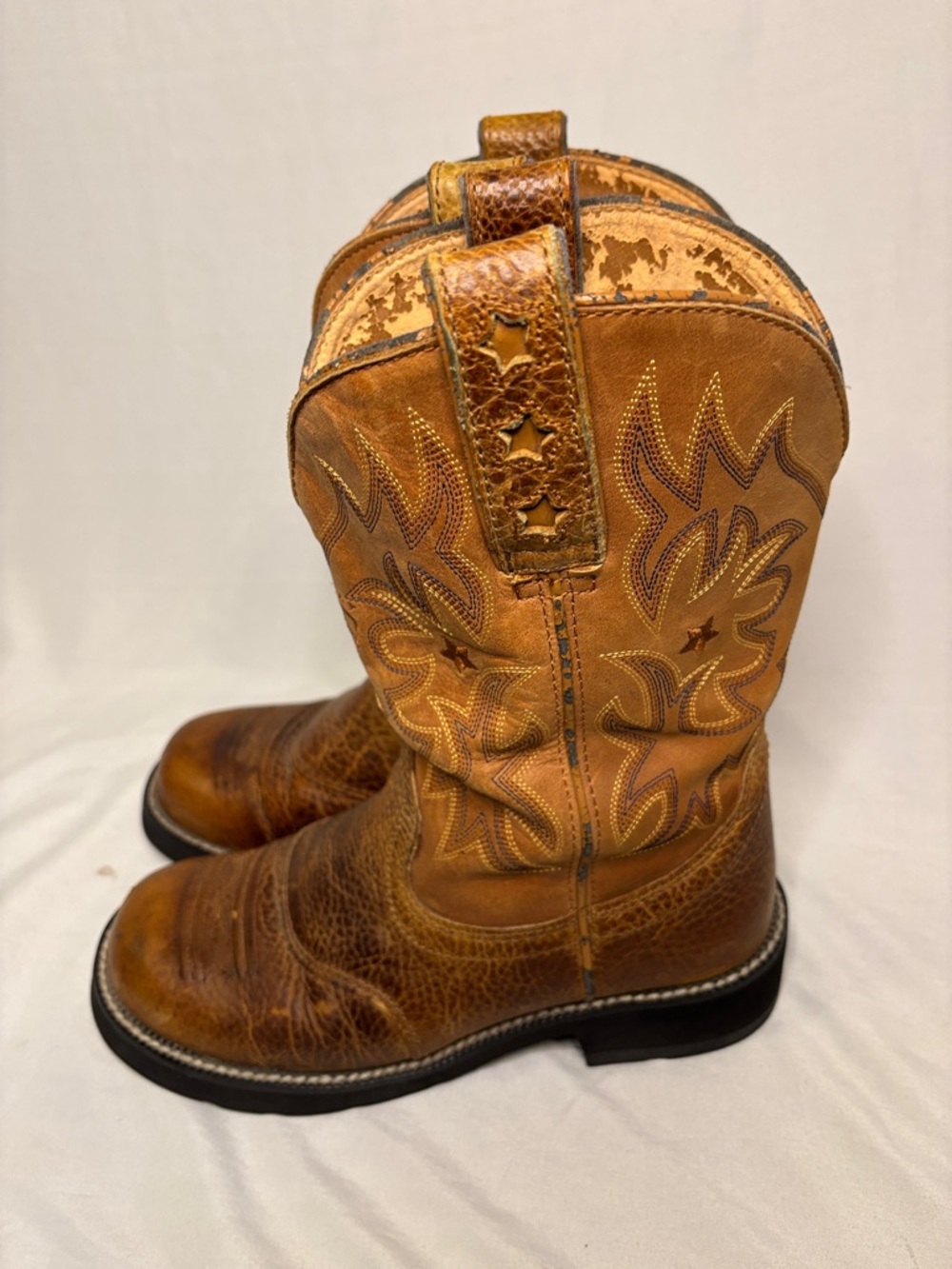 Ariat Women's Roper Western Boots Brown Leader Size 7 Cowboy Cowgirl